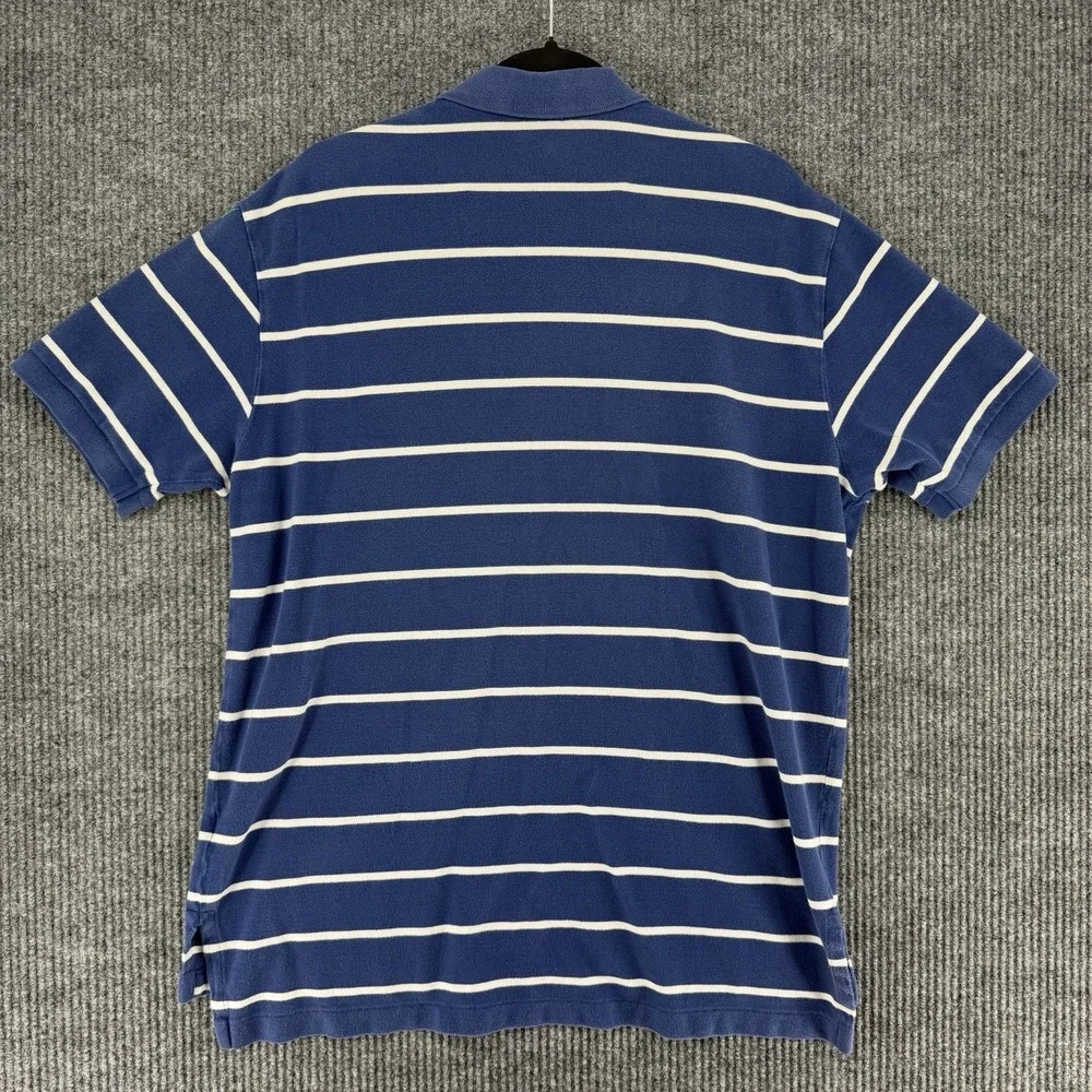 Vintage Polo Ralph Lauren mens shirt XL striped Pique ss embroidered logo preppy